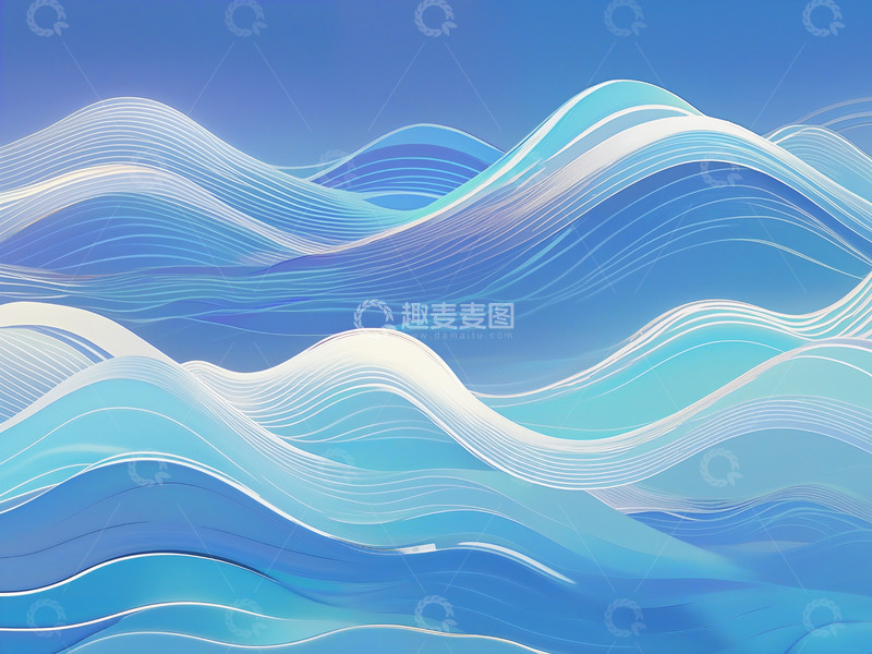 高清大图下载【趣麦麦图】蓝色线条科技背景2