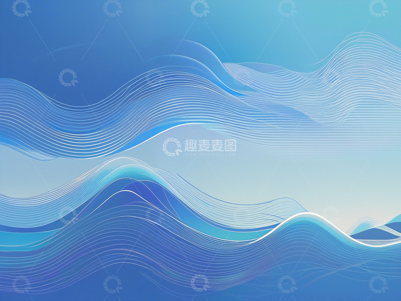 高清大图下载【趣麦麦图】科技蓝色线条背景1