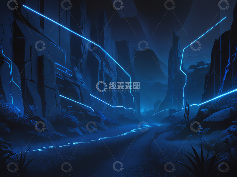 高清大图下载【趣麦麦图】线条科技图片背景