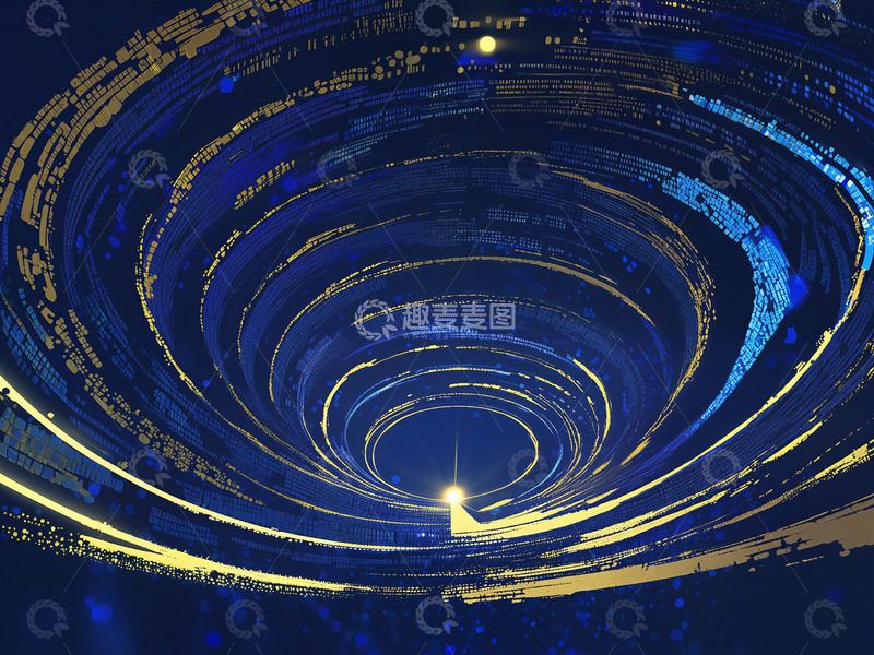 高清大图下载【趣麦麦图】科技粒子漩涡