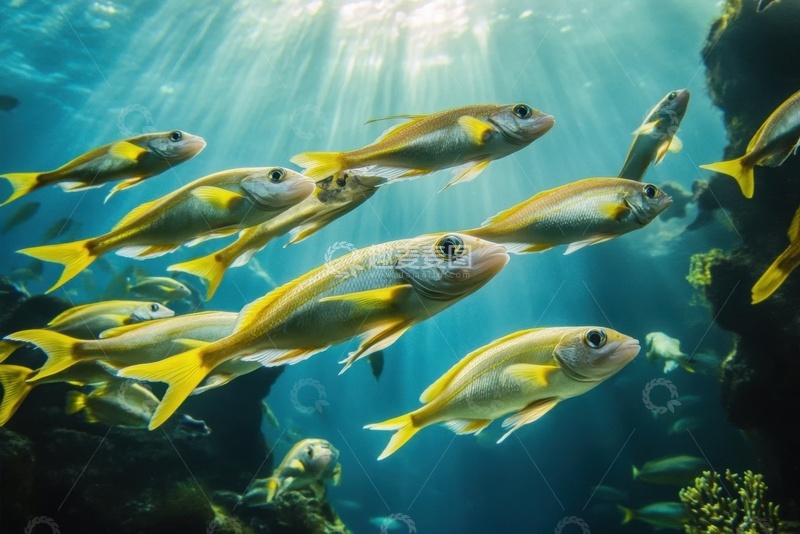 高清大图下载【趣麦麦图】海里的一群海鱼