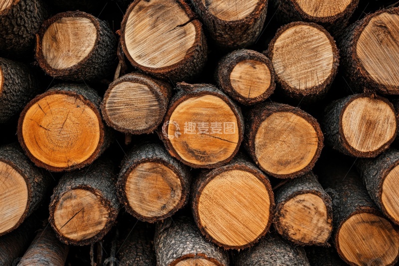 高清大图下载【趣麦麦图】垒起来的木头堆
