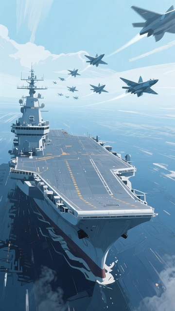 中国海军宣传插画背景4