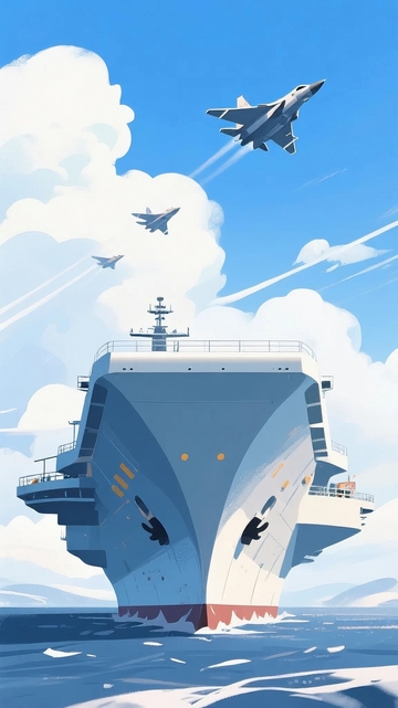 中国海军宣传插画背景7