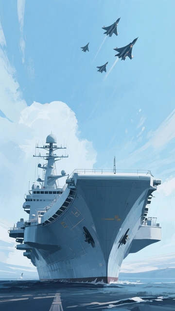 中国海军宣传插画背景6