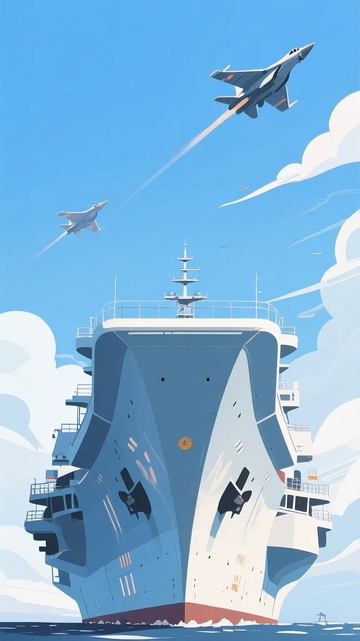 中国海军宣传插画背景8