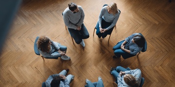 办公室会议开会俯视图