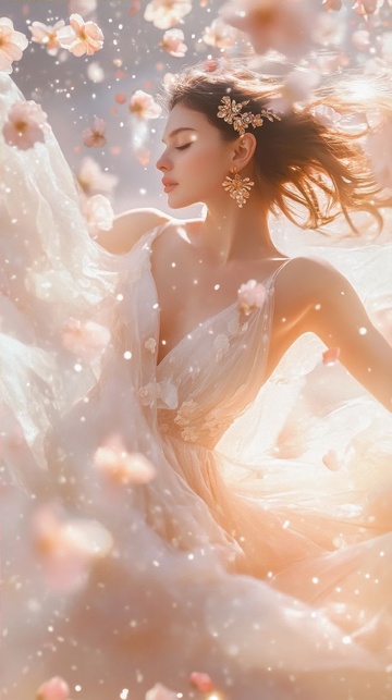 穿着白裙子的仙女