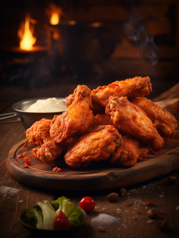 美味香酥炸鸡翅摄影图15
