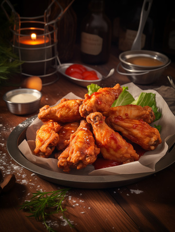 美味香酥炸鸡翅摄影图13