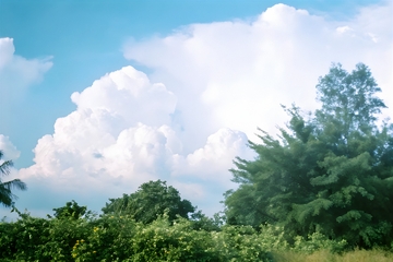 蓝天云野自然风景