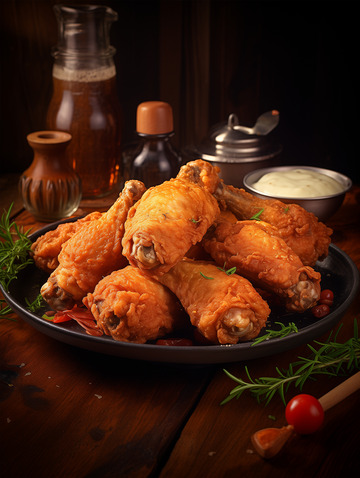 美味香酥炸鸡翅摄影图18