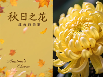 秋日之花菊花海报