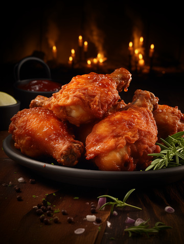 美味香酥炸鸡翅摄影图16