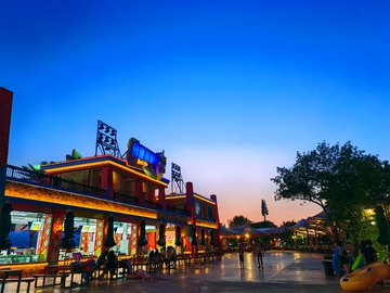 夜景， 欢乐谷，灯光秀，o