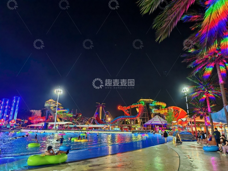 夜景， 欢乐谷，灯光秀3