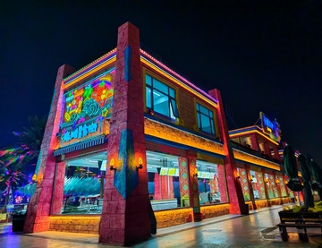 夜景， 欢乐谷，灯光秀，w