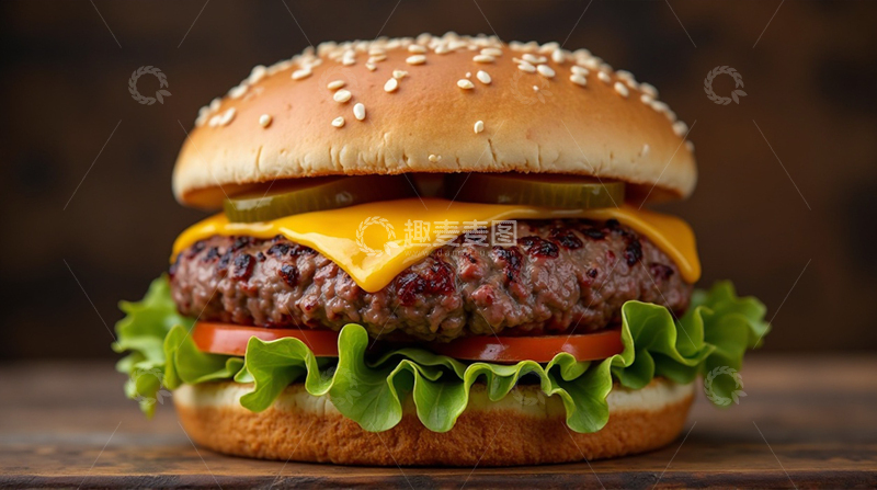 高清大图下载【趣麦麦图】美味牛肉汉堡6
