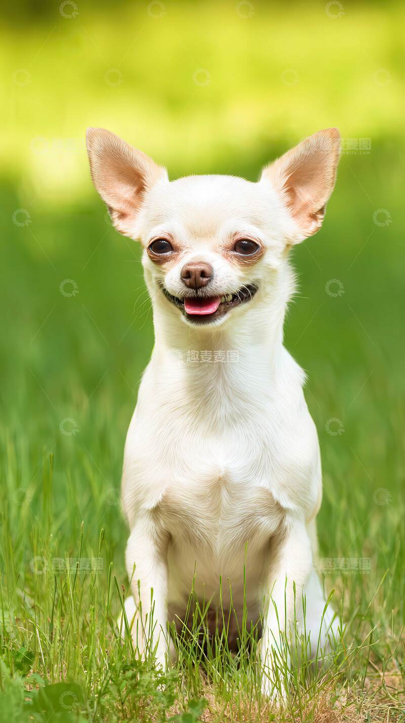 高清大图下载【趣麦麦图】吉娃娃  狗狗  白色