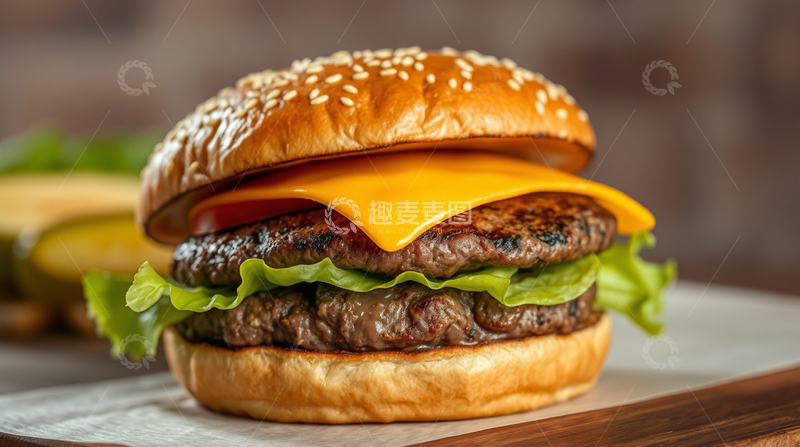 高清大图下载【趣麦麦图】美味牛肉汉堡5