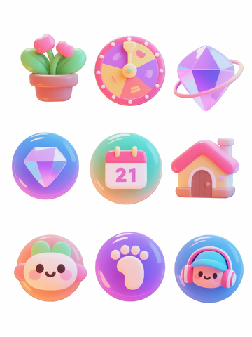 3d游戏可爱图标