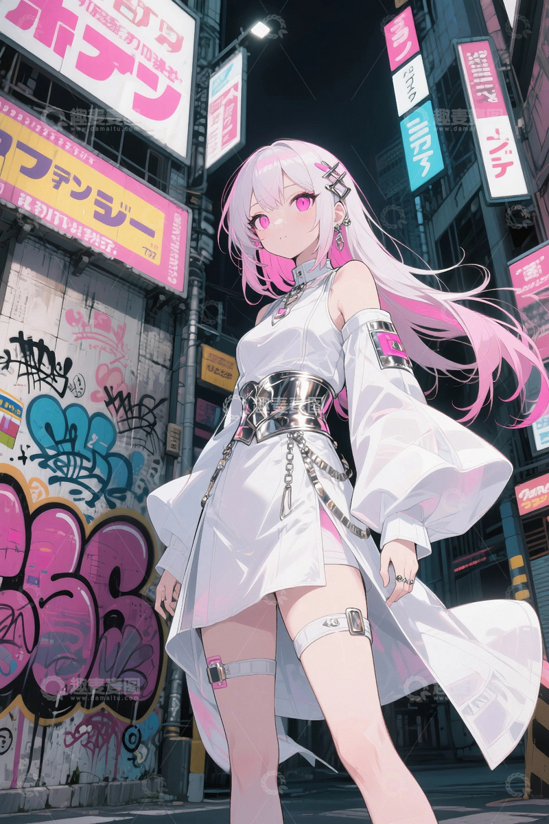 高清大图下载【趣麦麦图】东京街头日漫少女7