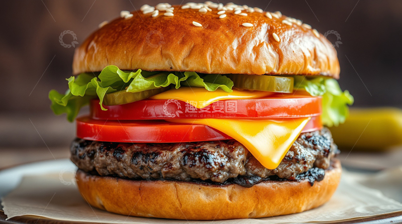 高清大图下载【趣麦麦图】美味牛肉汉堡2