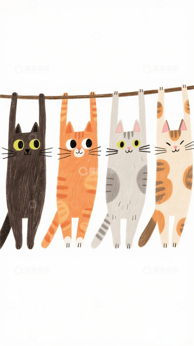 高清大图下载【趣麦麦图】手机壳壁纸卡通可爱手绘简约风绘本插画9