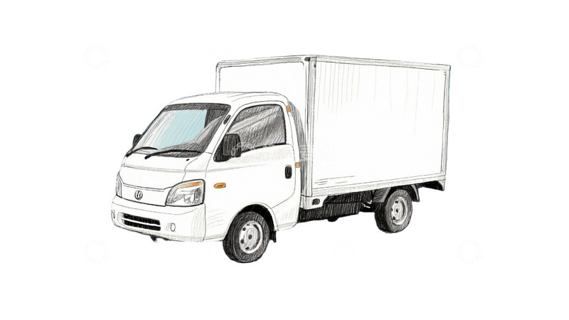 高清大图下载【趣麦麦图】手绘风格小货车5