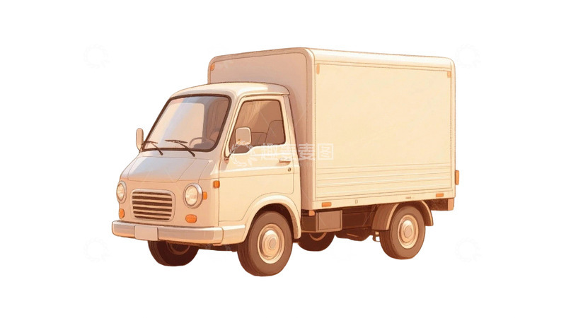 高清大图下载【趣麦麦图】手绘风格小货车4