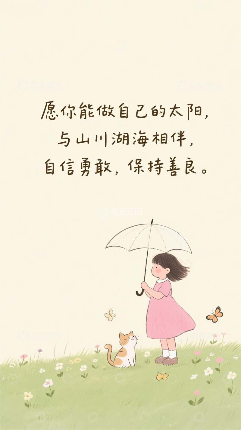 高清大图下载【趣麦麦图】手机壳壁纸卡通可爱手绘简约风绘本插画16