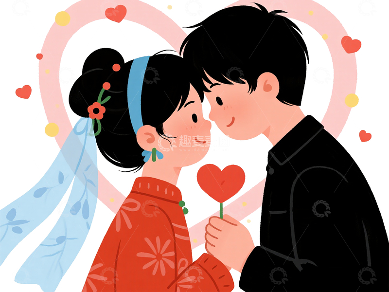 源文件下载【趣麦麦图】七夕浪漫人物素材