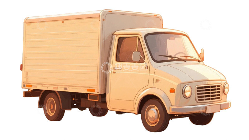 高清大图下载【趣麦麦图】手绘风格小货车8