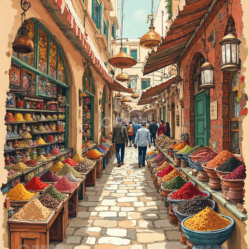 高清大图下载【趣麦麦图】 摩洛哥市集2