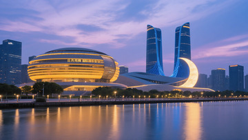 杭州钱江标志建筑摄影