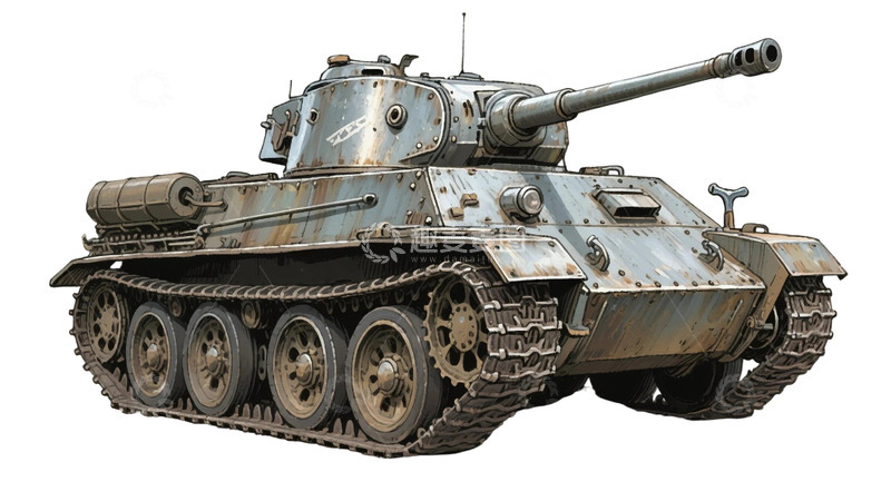 高清大图下载【趣麦麦图】手绘画风坦克装甲车2