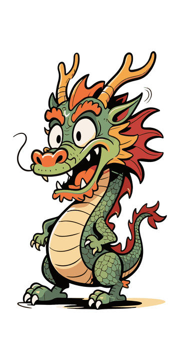 卡通龙族可爱夸张表情