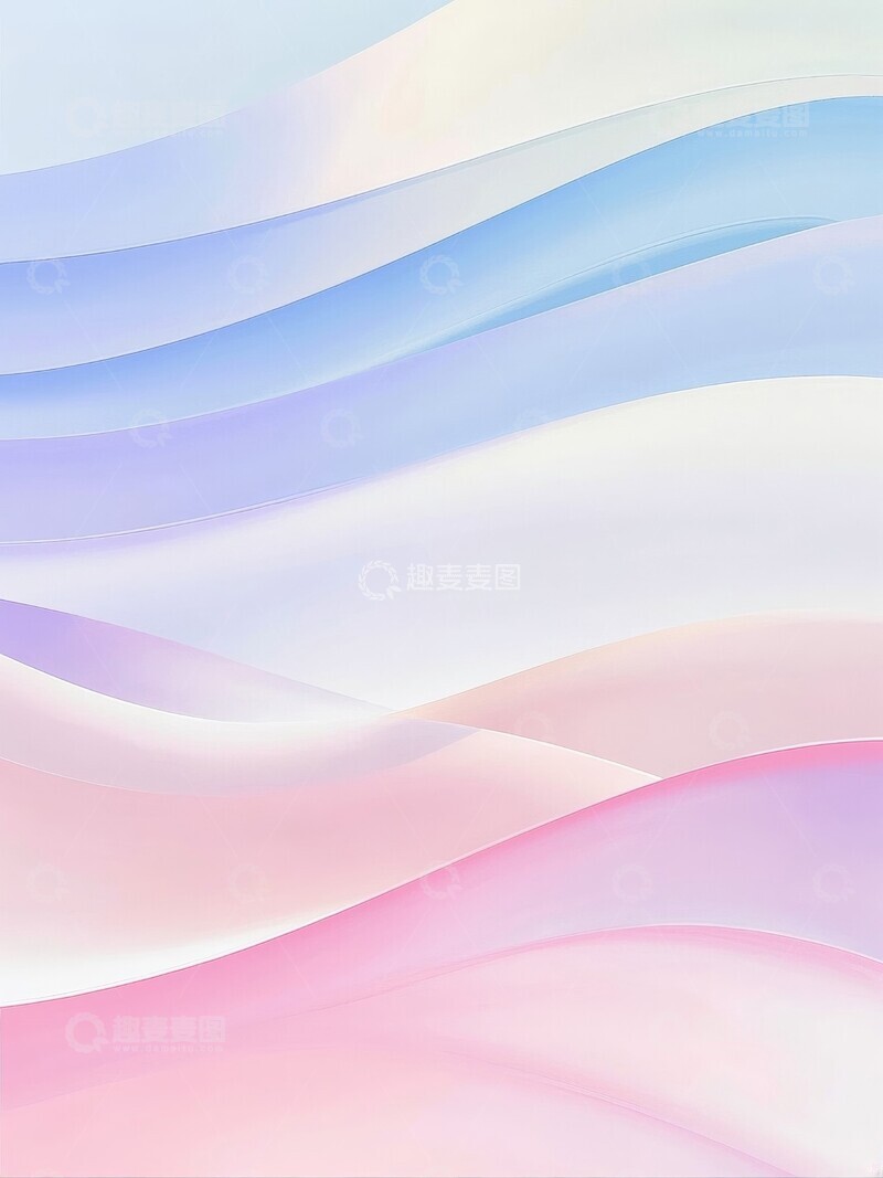 高清大图下载【趣麦麦图】柔和色彩抽象流动形态
