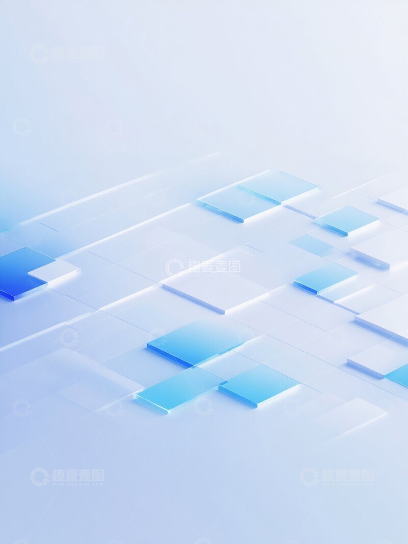高清大图下载【趣麦麦图】蓝色渐变几何图形背景
