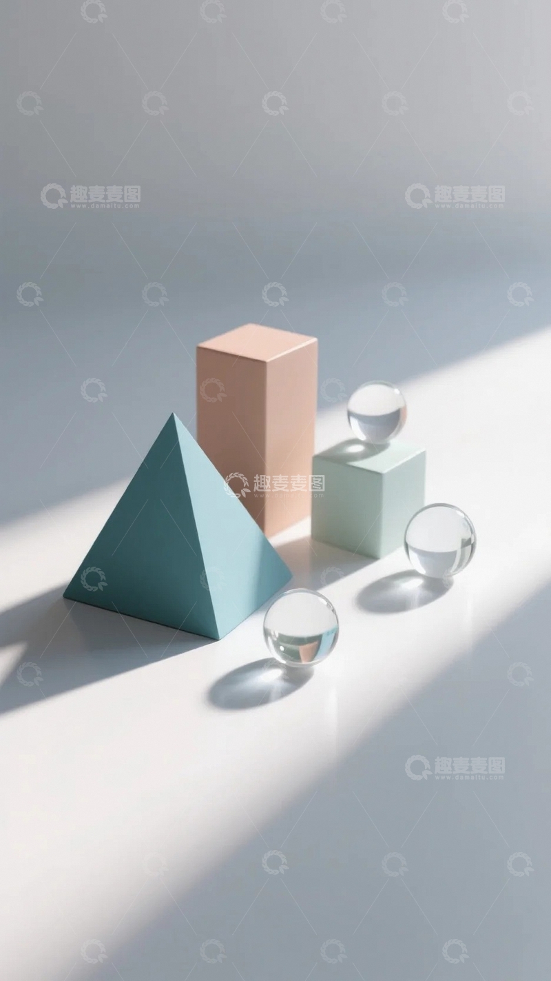 高清大图下载【趣麦麦图】几何静物背景2
