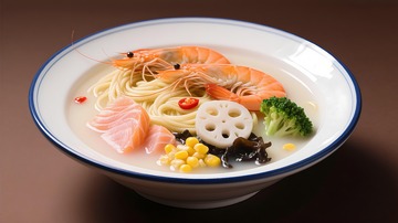 一碗美味海鲜面