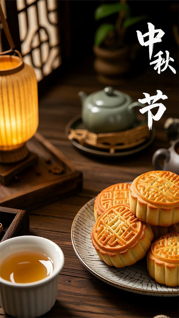 中秋节海报广告包装月饼月亮嫦娥16