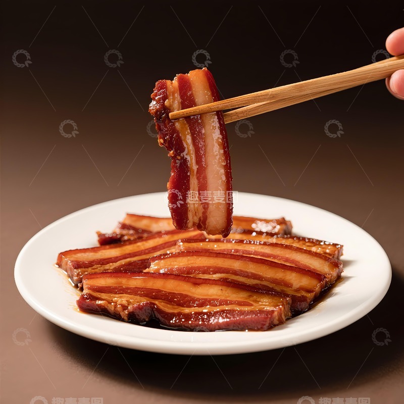 高清大图下载【趣麦麦图】一盘诱人把子肉