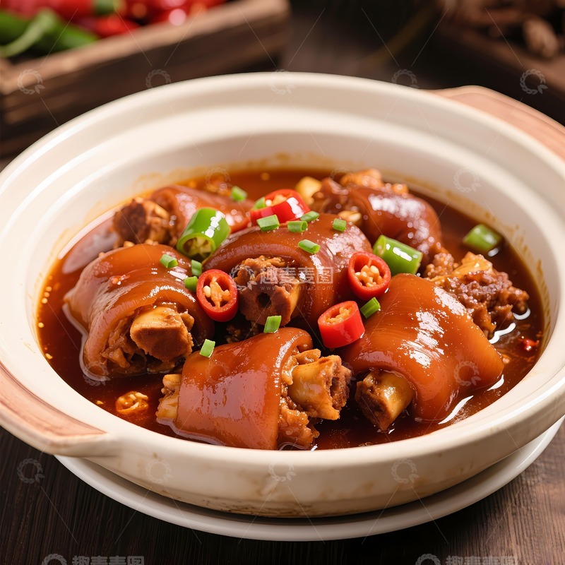 高清大图下载【趣麦麦图】砂锅猪手猪手煲