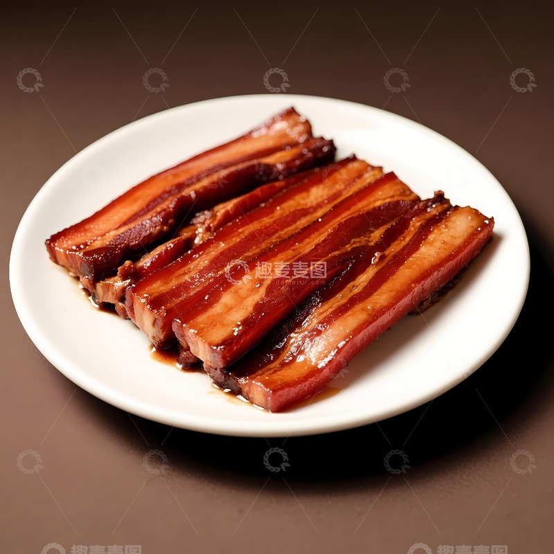 高清大图下载【趣麦麦图】一盘巨大把子肉