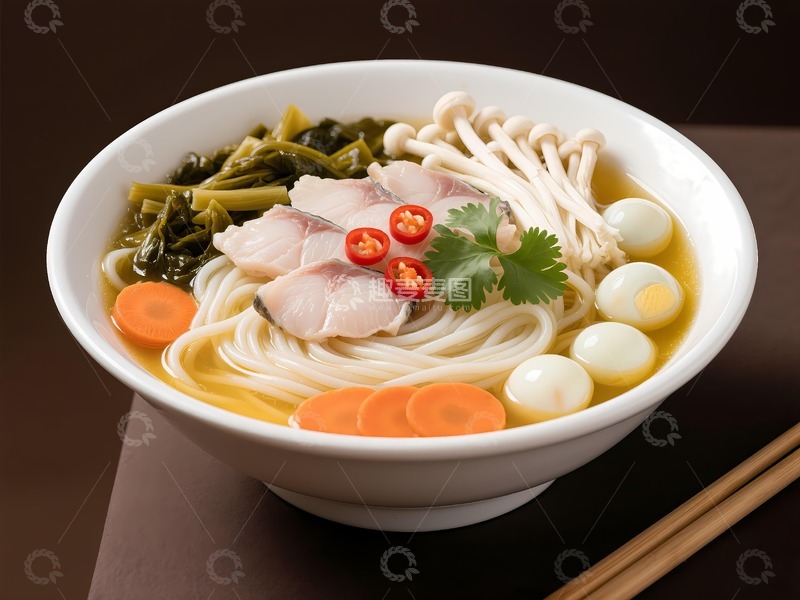 高清大图下载【趣麦麦图】美味酸菜鱼米粉