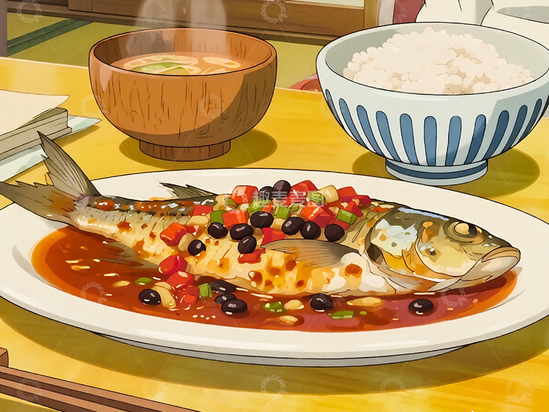 高清大图下载【趣麦麦图】剁椒鱼插画8