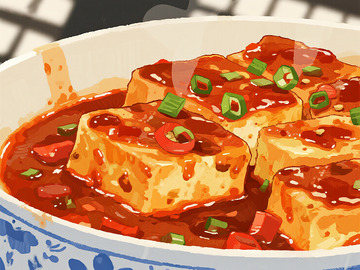麻婆豆腐插画4