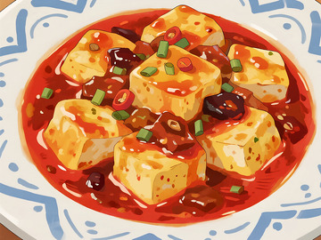 麻婆豆腐插画2