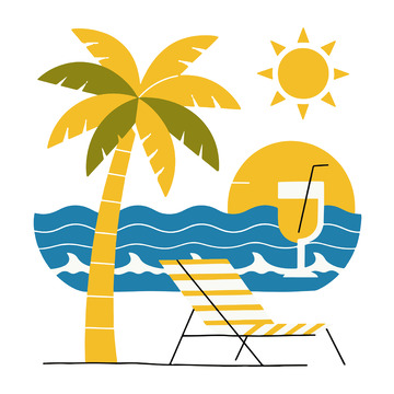 海滩休闲夏日度假舒适